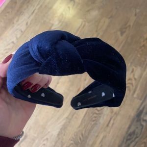 Lele sadoughi navy velvet headband